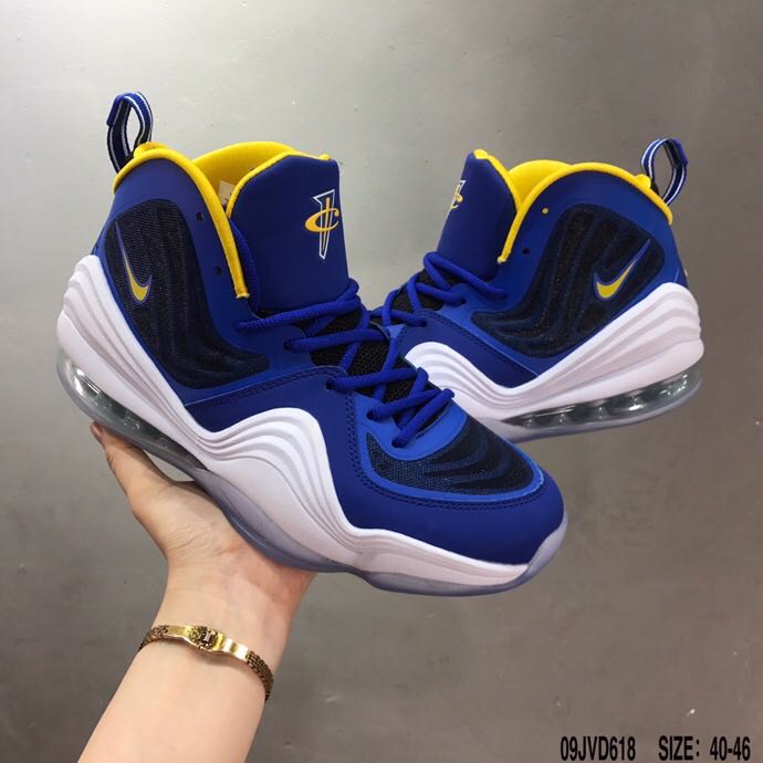 Nike Penny Hardaway V Blue Yellow White Shoes